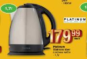 Platinum Stainless Steel Cordless Kettle-1.7Ltr