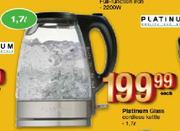 Platinum Glass Cordless Kettle-1.7Ltr