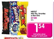 Nestle Mini Tex, Smarties or Bar-one-Each