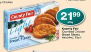 County Fair Crumbed Chicken Breast steaks assorted-400g