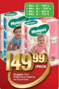 Huggies Gold Disposable Nappies For Boys/Girls No. 3-72's- Per Pack