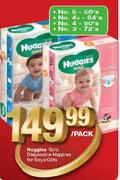 Huggies Gold Disposable Nappies For Boys/Girls No. 4-60's- Per Pack