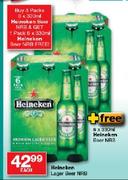 Heineken Lager Beer NRB-6 x 330ml Each
