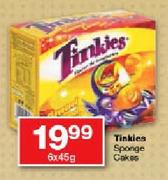 Tinkies Sponge Cakes-6 x 45gm