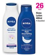 Nivea Lotion Assorted-400ml Each