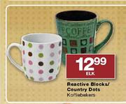 Reactive Blocks/Country Dots Koffiebekers-Elk