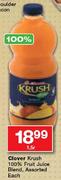 Clover Krush 100% Fruit Juice Blend-1.5Ltr