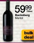 Backsberg Merlot-750ml