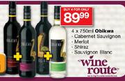 Obikwa Cabernet Sauvignon/Merlot/Shiraz/Sauvignon Blanc-4 x 750ml