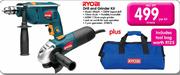 Ryobi Drill & Grinder Kit (DG650)