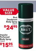 Brut Deodorant Body Spray-200ml Each