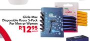 Glide Max Disposable Razor 5-Pack For Men Or Women-Each
