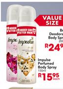 Impluse Perfumed Body Spray-150ml Each
