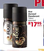 Axe Aerosol Deodorant Assorted-150ml Each
