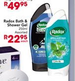 Radox Bath & Shower Gel Assorted-250ml Each