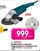 Bosch 2000W 230mm Industrial Angle Grinder Plus Diamond Disc (GWS20-230)-Each