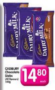 Cadbury Chocolate Slabs-180g Each