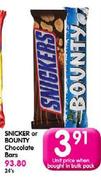 Snicker Or Bounty Chocolate Bars