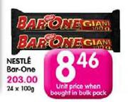 Nestle Bar One-100g Each