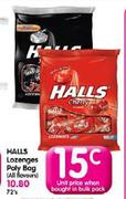 Halls Lozenges Poly Bag-Each
