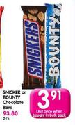 Snicker or Bounty Chocolate Bars-Each