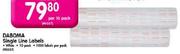 Daboma Single Line Labels-Per 10 pack Each