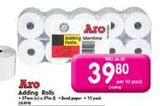 ARO Adding Bond Paper Rolls 57x57mm-Per 10 Pack
