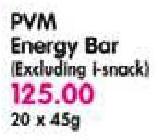 PVM Energy Bar-20 x 45g