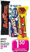 Nestle Mini's(Tex,Smarties Or Bar One)-Each