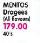 Mentos Dragees(All Flavours)-Each
