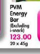 PVM Energy Bar-20x45gm