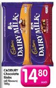 Cadbury Chocolate Slabs-180gm Each