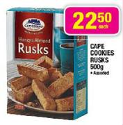 Cape Cookies Rusks Assorted - 500g Each