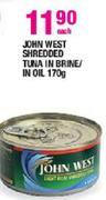 John West Shredded Tuna In Brine/In Oil-170g Each