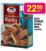 Cape Cookies Rusks Assorted-500g Each