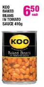 Koo Baked Beans In Tomato Sauce-410g Each
