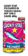 Lucky Star Pilchards In Tomato Sauce/Hot Chilli Sauce-400g Each