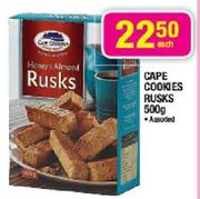 Cape Cookies Rusks-500gm Each