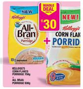Kellogg's Corn Flakes Porridge-750gm + All Brain Porridge-500gm