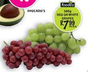 Foodco 500g Red Or White Grapes Per Pack 