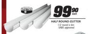 Sabs Half Round Gutter-117 Round x 6m Each
