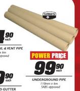 Sabs Underground Pipe-110mmx6m