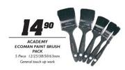 Academy Ecoman Paint Brush Pack - 5 Piece
