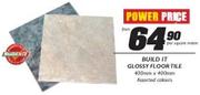 Build It Glossy Floor Tile Assorted Colours-400mm x 400mm Per Sqm