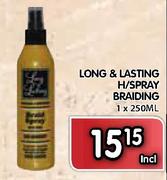 Long & Lasting H/Spray Braiding-1x250ml