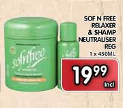 Sof N Free Relaxer & Shamp Neutraliser Reg-1x450ml