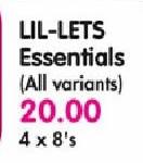 Lil-Lets Essentials(All Variants)-4 x 8's