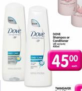 Dove Shampoo or Conditioner(All Variants)-400ml Each