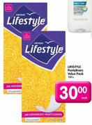 Lifestyle Pantyliners Value Pack-100's Each