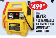 Beyer Rechargeable 12V Emergency Jumpstart With Light-JS03